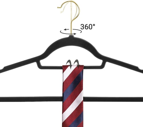 علاقة مخمل اسود رأس ذهبي (12 حبه)