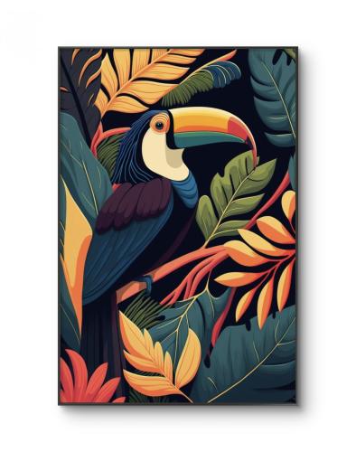 لوحة جدارية طائر toucan