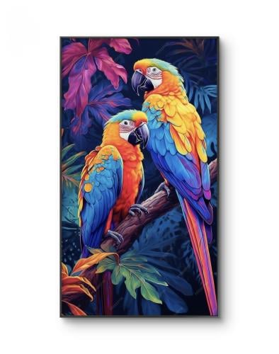 لوحة جدارية ببغاء بالوان مميزة