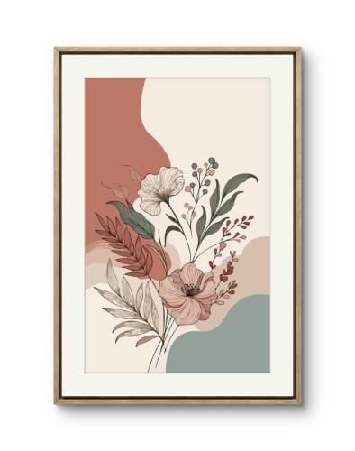 لوحة جدارية ورد بتصميم عصري