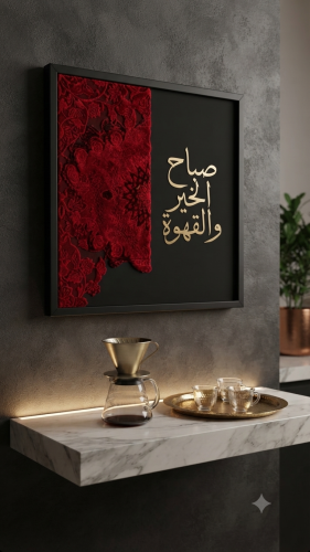 لوحة سجاد وخشب | عبارة مخصصة بالخط العربي - 40 × 3...