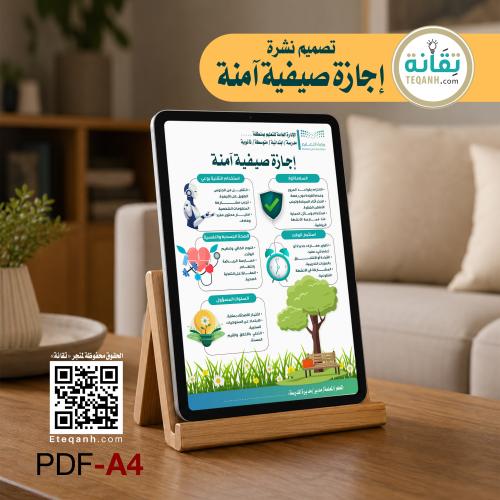 تصميم نشرة إجازة صيفية آمنة - PN01QWER288