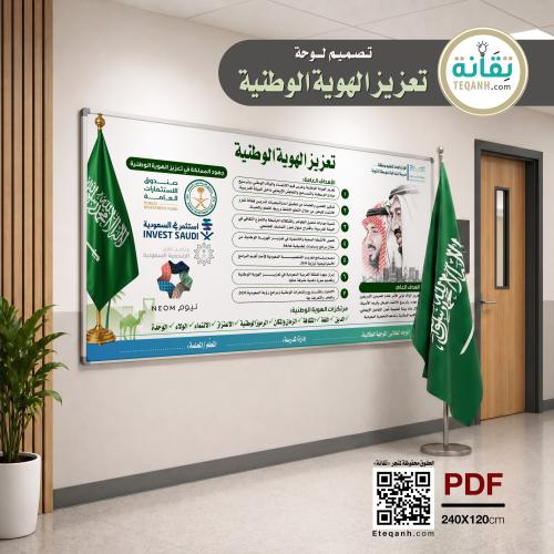 تصميم لوحة تعزيز الهوية الوطنية - PN01QWER278