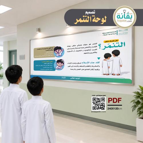 بنين - تصميم لوحة التنمر المدرسي للأطفال - PN01QWE...