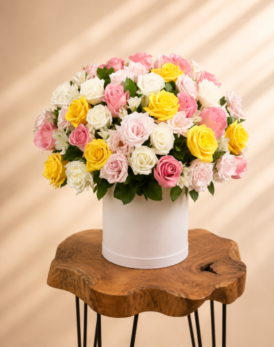 بوكس ورد سيمفونية - Symphony Roses - 50 Rose Box