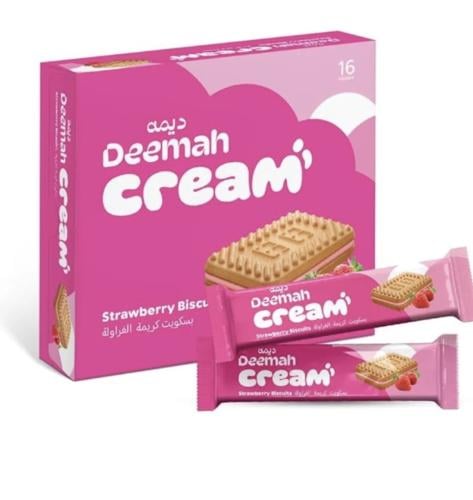 بسكويت كريمة بالفراولة - Deemah strawberry biscuit...