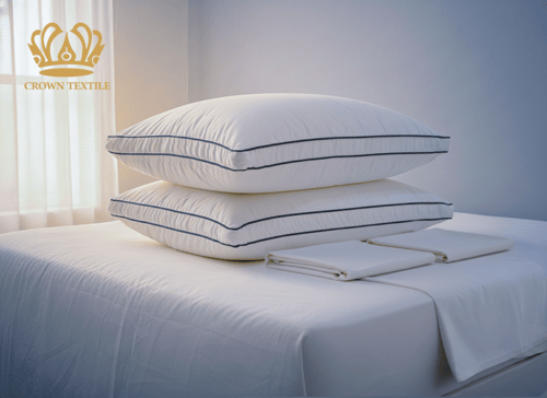 (قطعتين) وسادة بقماش من القطن - محشوة ب1200جم من ا...