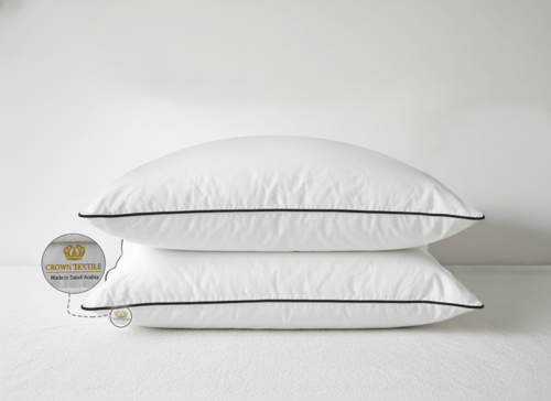 (قطعتين)وسادة بقماش من القطن-1000جم حشوة من الأليا...