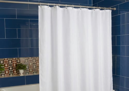 ستارة حمام فندقية 7 نجوم بقماش بريميوم ضد الماء مق...