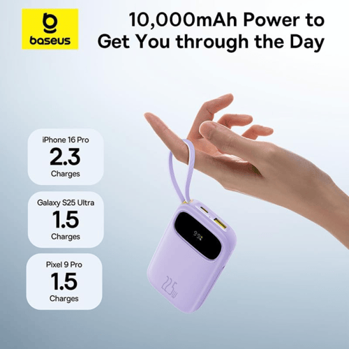 بيسوس باور باانك 20000 ملي امبير 22.5 واط مع كيبلي...