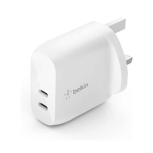 بيلكن شاحن جداري PD بقدرة 40 واط مع منفذين USB-C (...