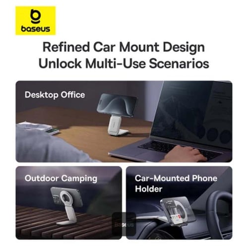 بيسوس ستاند c02 ماج سيف للجوال دوران 360 درجة - رم...