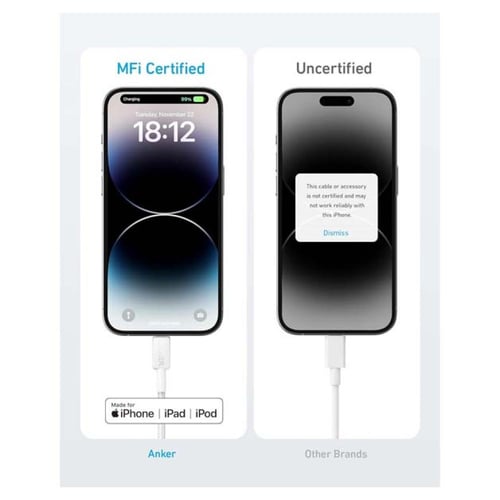 انكر كيبل شحن 322 من USB-C إلى Lightning بطول 10 أ...