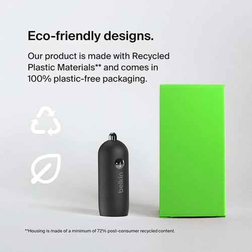 بيلكن شاحن سيارة سريع مدمج بقدرة 30 واط مع منفذ تو...