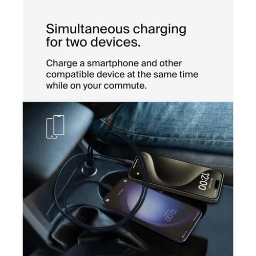 بيلكن شاحن سيارة سريع بمنفذين 42 واط من بوست تشارج...