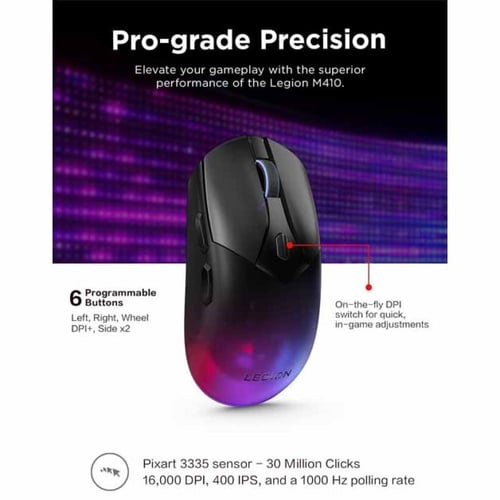 لينوفو ليجون M410, ماوس العاب, سلكية ولاسلكية 2.44...