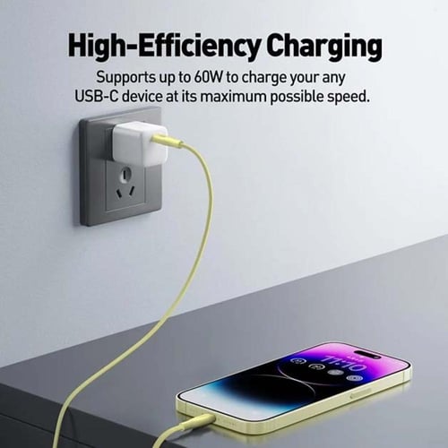 جودا سلك Type-C إلى Type-C بقوة 60 واط وطول 1 متر...