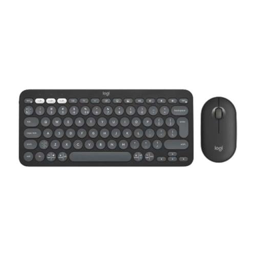 لوجينك Pebble 2 MK380S مجموعة لوحة مفاتيح وماوس, ب...