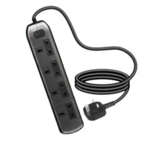 Green Home Power Extension Socket 4 Gang 5 Mtr Cable - Grey Color