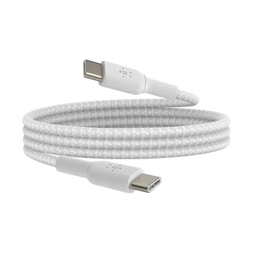 بيلكن كيبل المضفر USB-C إلى USB-C 100 واط كابل 2 م...