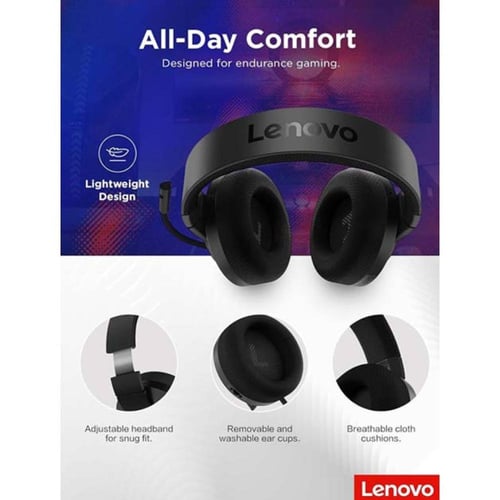 لينوفو, H210, سماعات راس, مايك مدمج, اسود