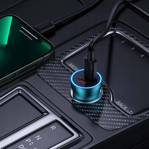 بيسوس شاحن سيارة سريع ، قواطع ثلاثية ، 65 واط ، U...