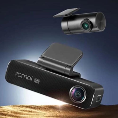 شاومي داش كام T800 4k ثلاث كاميرات GPS لون اسود