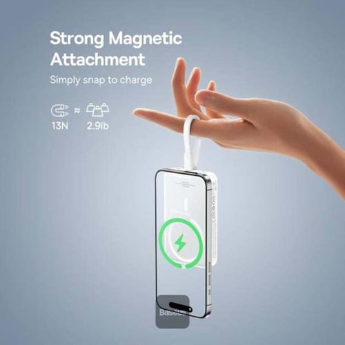 بيسوس بنك طاقة مغناطيسي صغير لاسلكي سريع الشحن من...