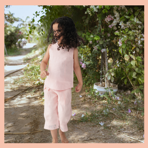 بدلة أطفال - وردي فاتح