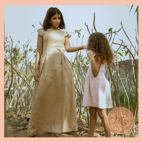 فستان كتان - لاتيه