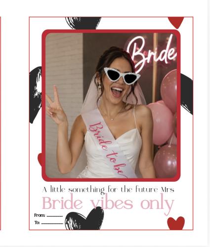 Bride card