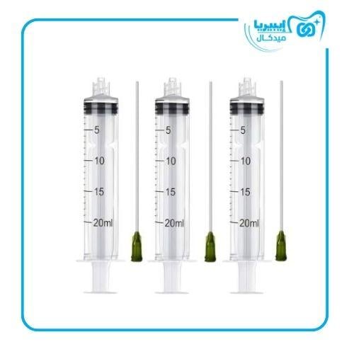 سرنجات طبية سعة 20 مل من 3 قطع