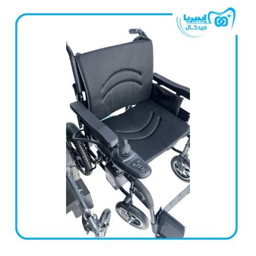 كرسي كهربائي متحرك - طبي مريح قابل للطي مع مساند ل...