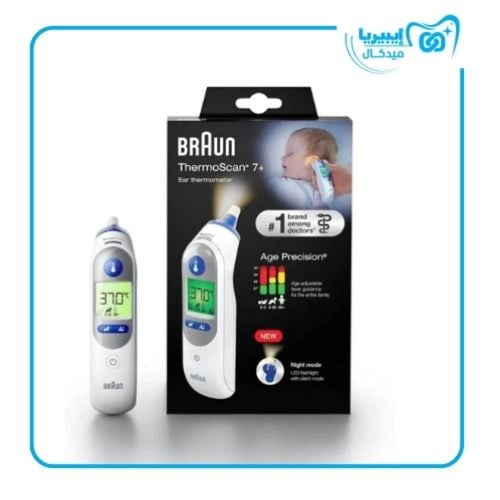 براون بلس7 لقياس الحرارة عن طريق الأذن للوضع الليل...