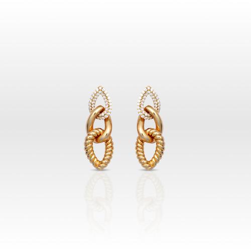 Golden chain earrings