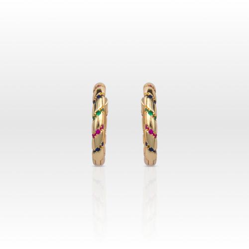 Golden hoop earrings