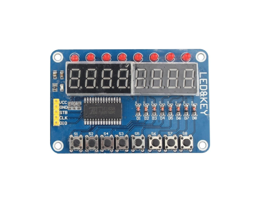 وحدة عرض TM1638 - أزرار وشاشة LED 8 خانات