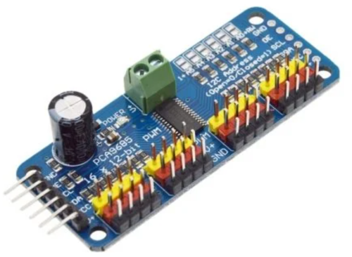 وحدة PWM – عدد 16 قناة بدقة 12 بت | PWM Servo Driv...