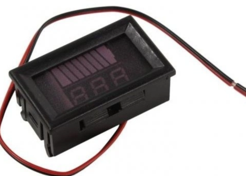 مؤشر شحن وبطارية 8V–80V مع فولت ميتر | Charge Indi...