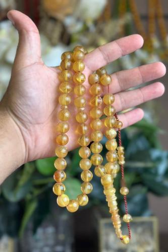 سبحة فاتوران أصفر شفاف