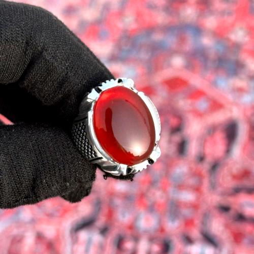 خاتم عقيق يماني ياقوتي