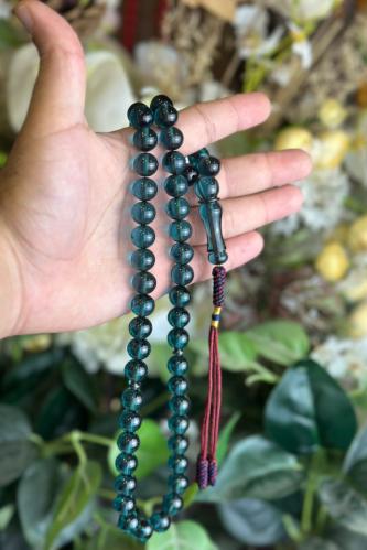 سبحة زعفراني فواح اكوامارين كركوشة