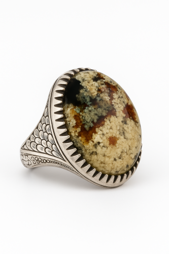 خاتم عقيق يماني طحلبي