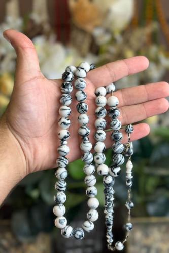 سبحة فاتوران أبيض عكروكي