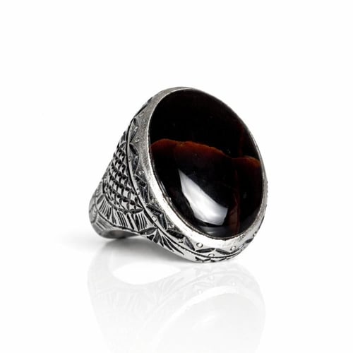 خاتم عقيق يماني كرزي مزعفر