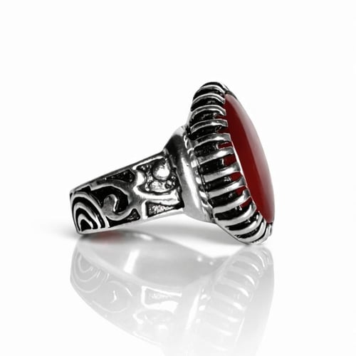 خاتم عقيق يماني ياقوتي مزعفر