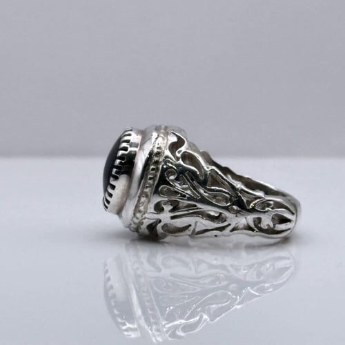 خاتم ياقوت نجمي طبيعي بشهادة