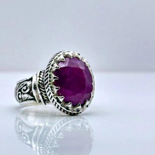 خاتم ياقوت أفريقي بشهادة