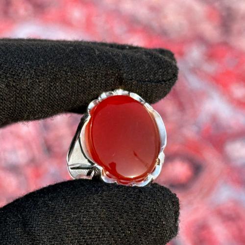 خاتم عقيق يماني ياقوتي