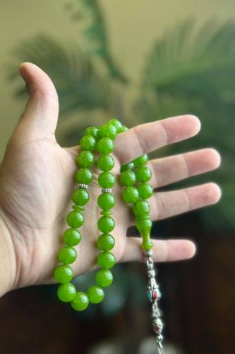 سبحة مسكي أخضر كركوشة أنتيمون